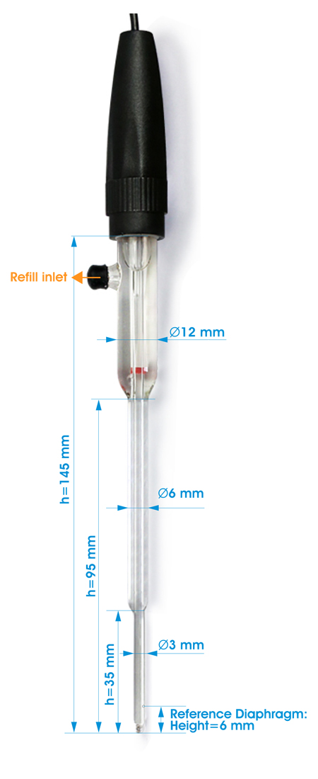 -CA203 Micro pH Sensor Adapt for eppendorf tubes  0.2mL